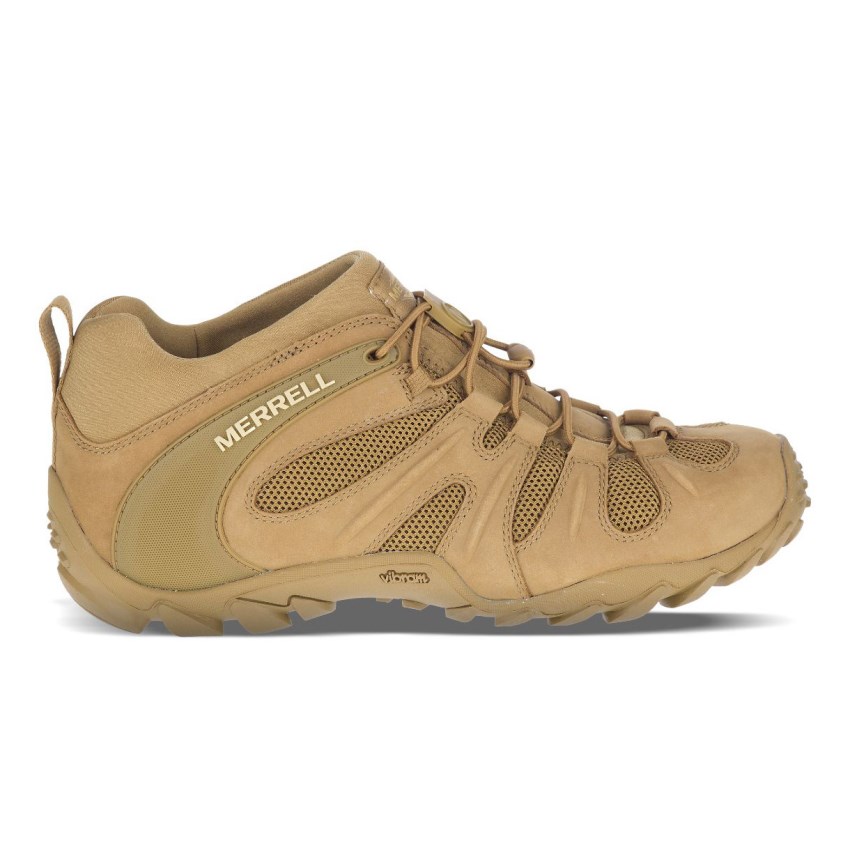 Chaussure de Securite Merrell Cham 8 Stretch Tactical Marron Clair Homme | R.I.RQYZ